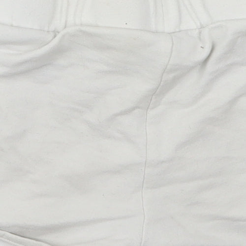 F&F Girls White  Cotton Sweat Shorts Size 8-9 Years  Regular Drawstring - 92 State Champions