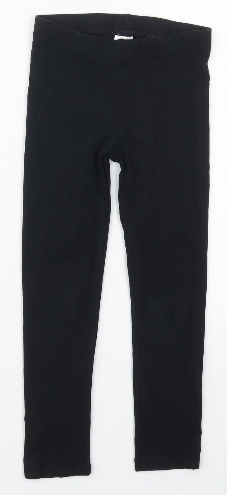 F&F Girls Black  Cotton Carrot Trousers Size 6-7 Years  Regular