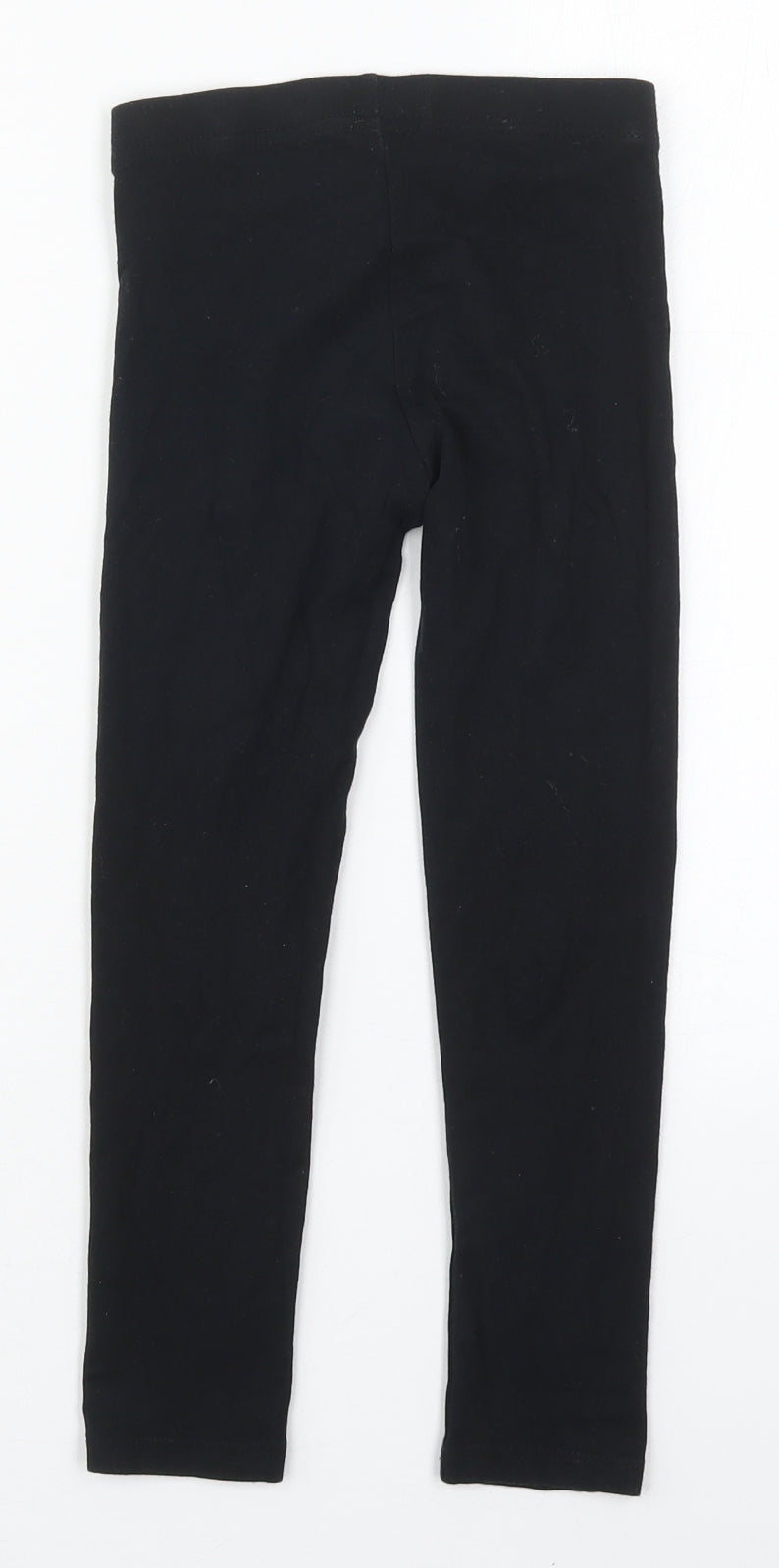 F&F Girls Black  Cotton Carrot Trousers Size 6-7 Years  Regular