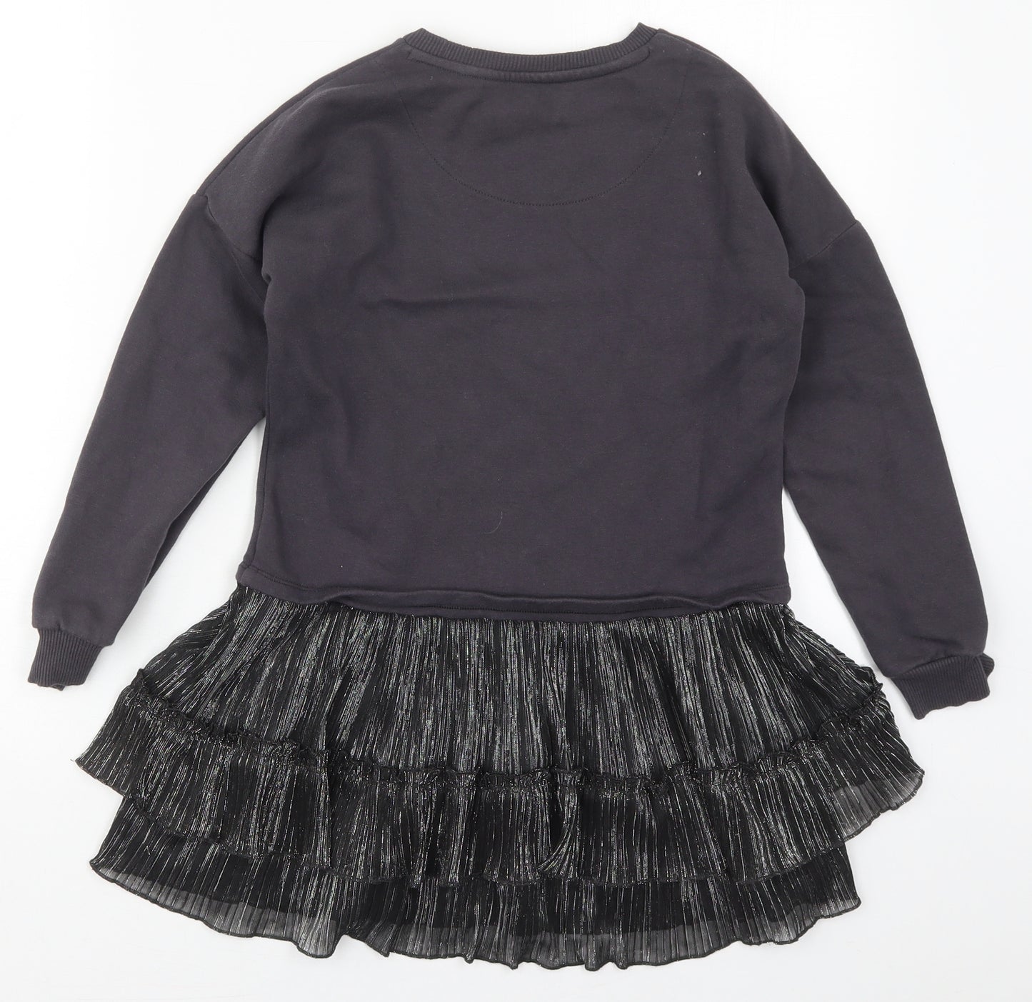 F&F Girls Grey  Cotton Pullover Sweatshirt Size 8-9 Years  Pullover - Unicorn