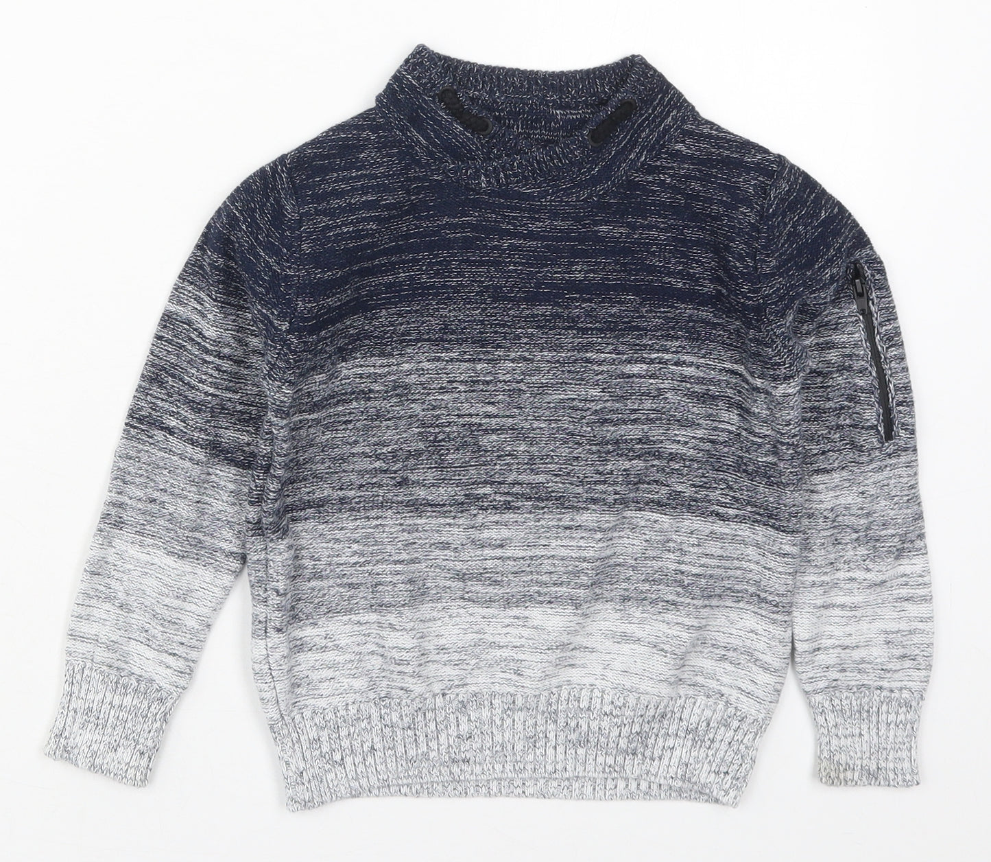 George Boys Blue Crew Neck  Cotton Pullover Jumper Size 5 Years  Pullover