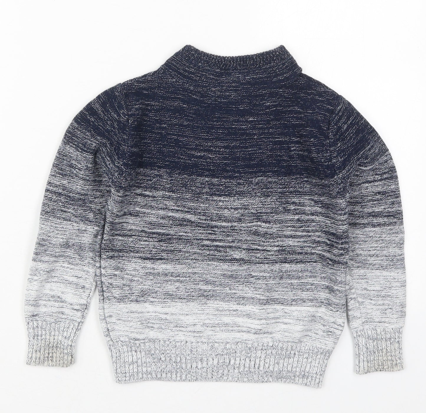 George Boys Blue Crew Neck  Cotton Pullover Jumper Size 5 Years  Pullover