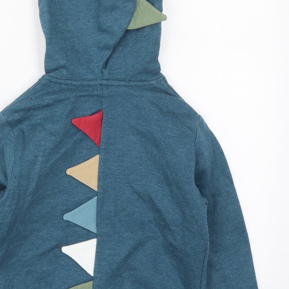 NEXT Boys Green  Cotton Full Zip Hoodie Size 3-4 Years  Zip - Dinosaur