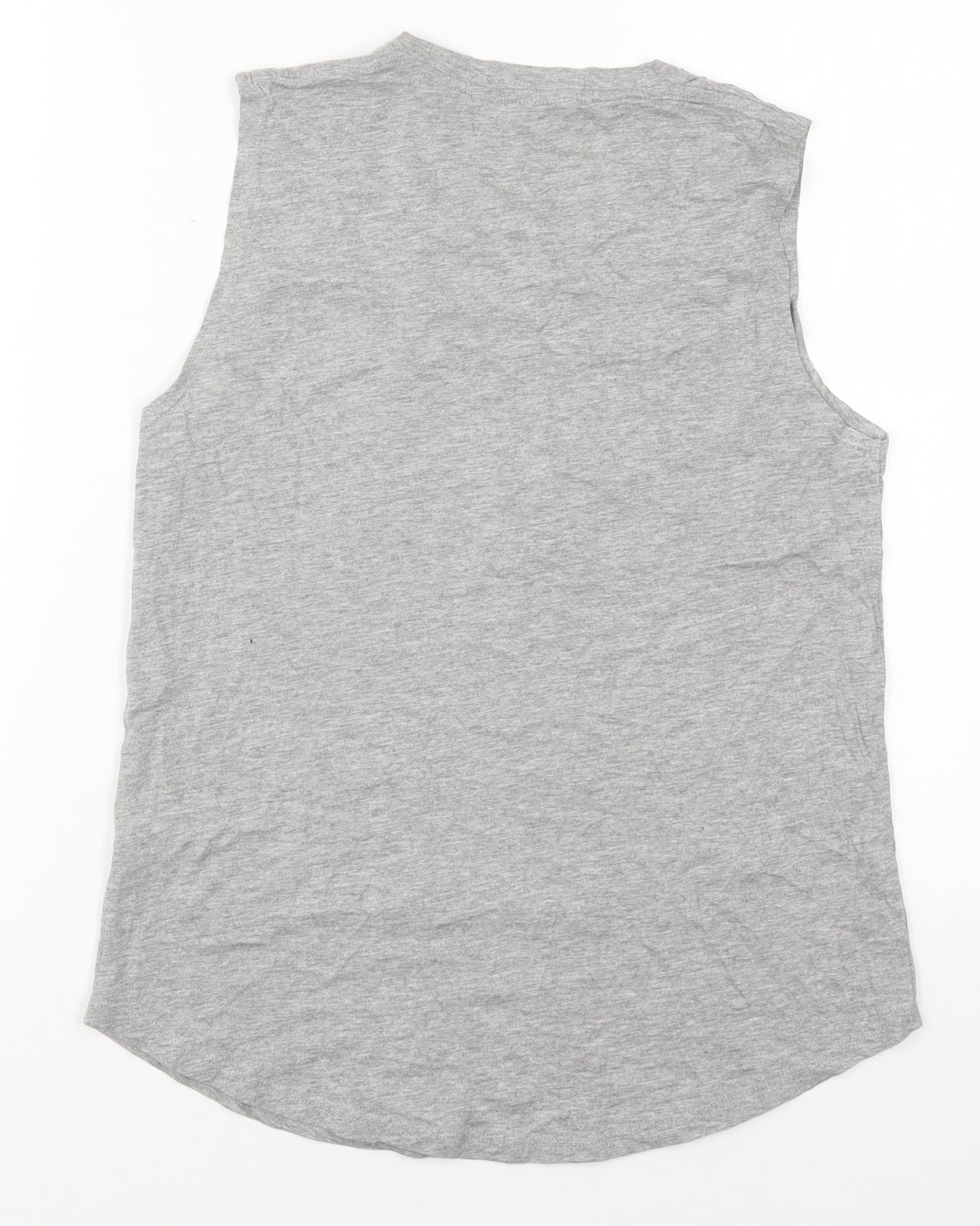 New Look Womens Grey  Cotton Basic Tank Size 6 Crew Neck - Brooklyn Williamsburg