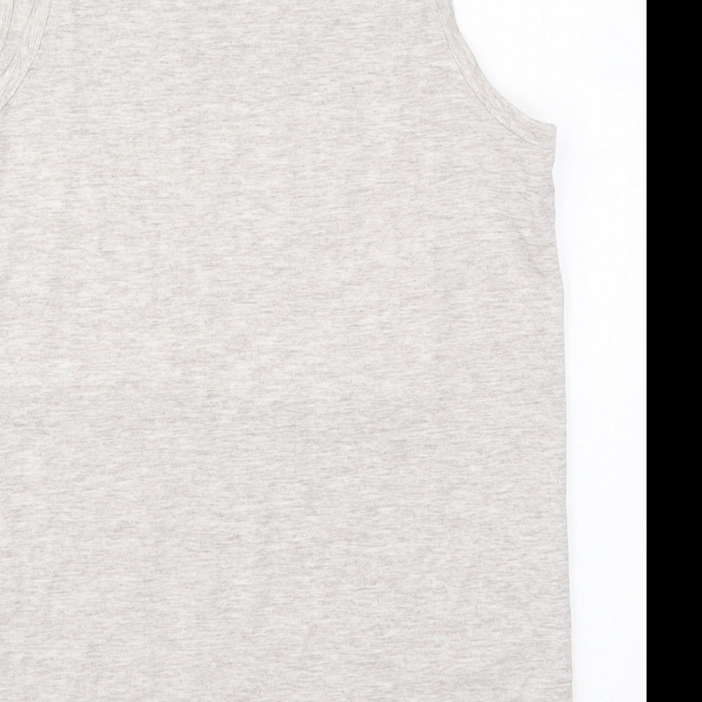 River Island Womens Beige  Polyester Basic Tank Size 8 Crew Neck - Bisous