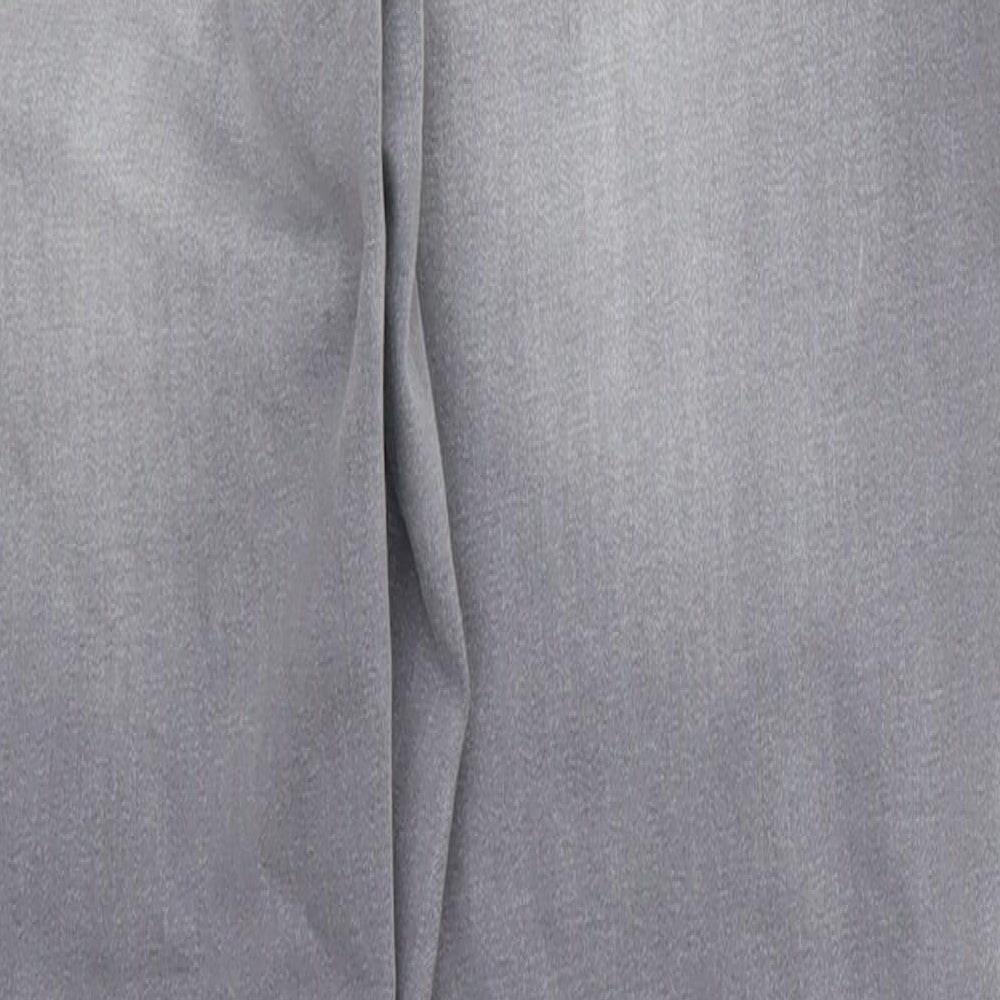 Matalan Womens Grey  Cotton Skinny Jeans Size 14 L29 in Regular Button