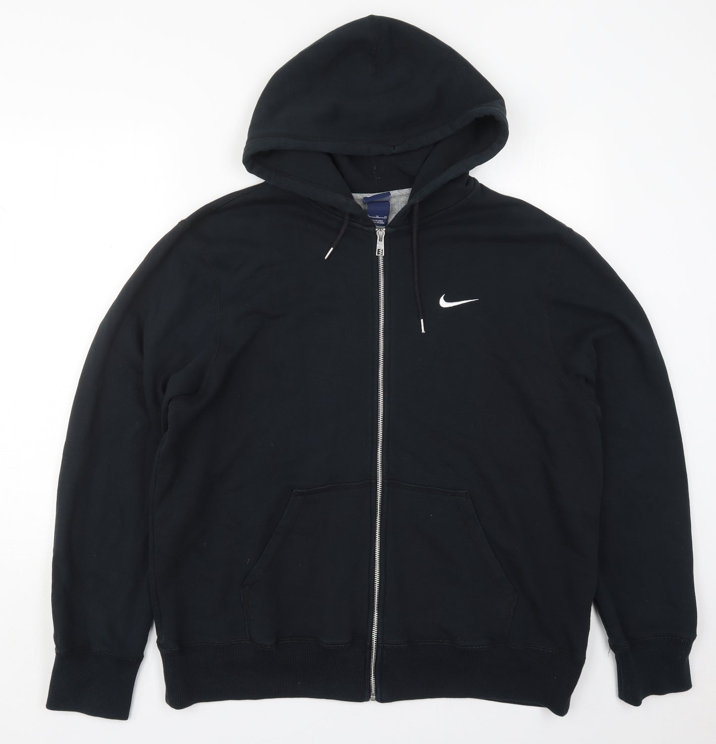 Nike Mens Black  Cotton Full Zip Hoodie Size XL