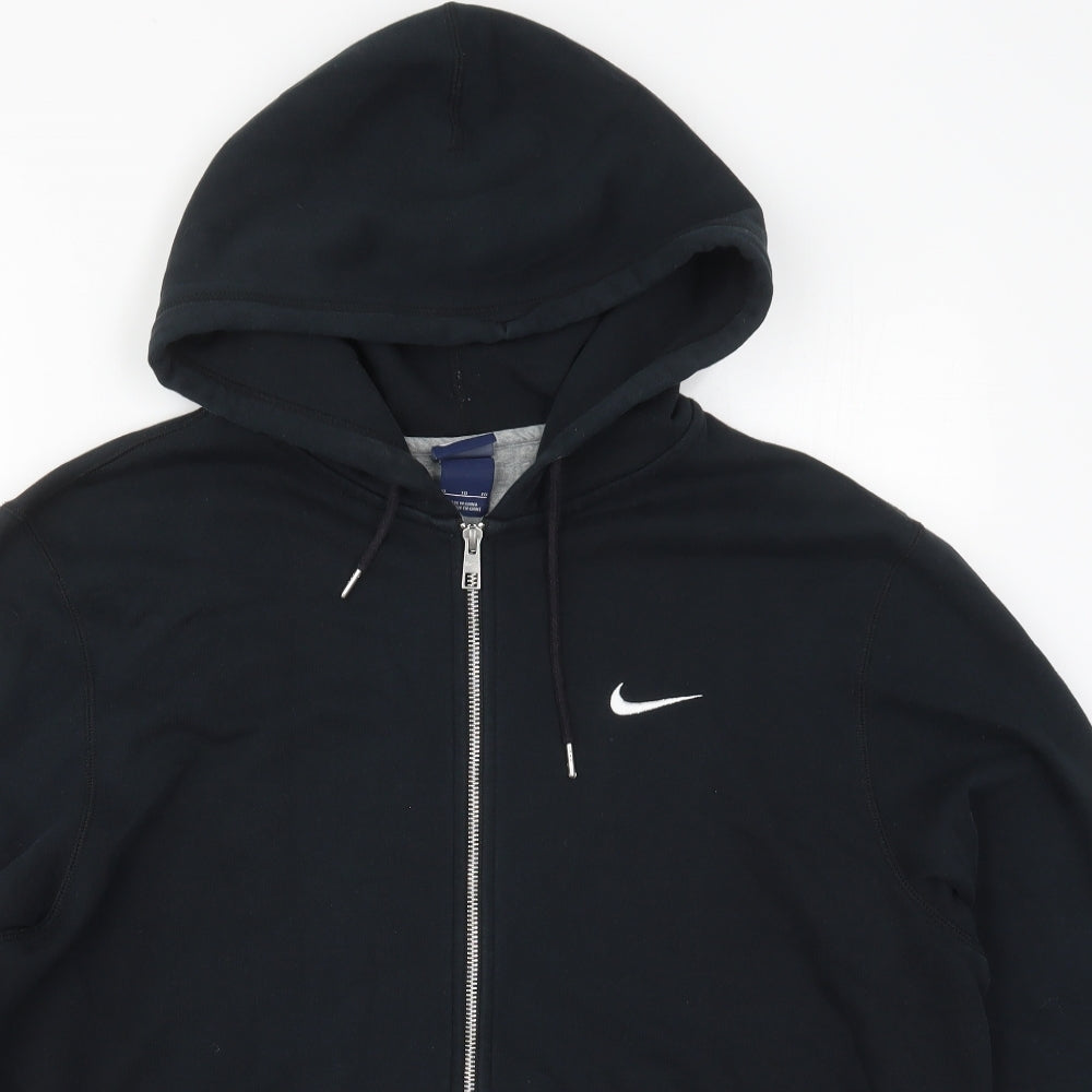 Nike Mens Black  Cotton Full Zip Hoodie Size XL