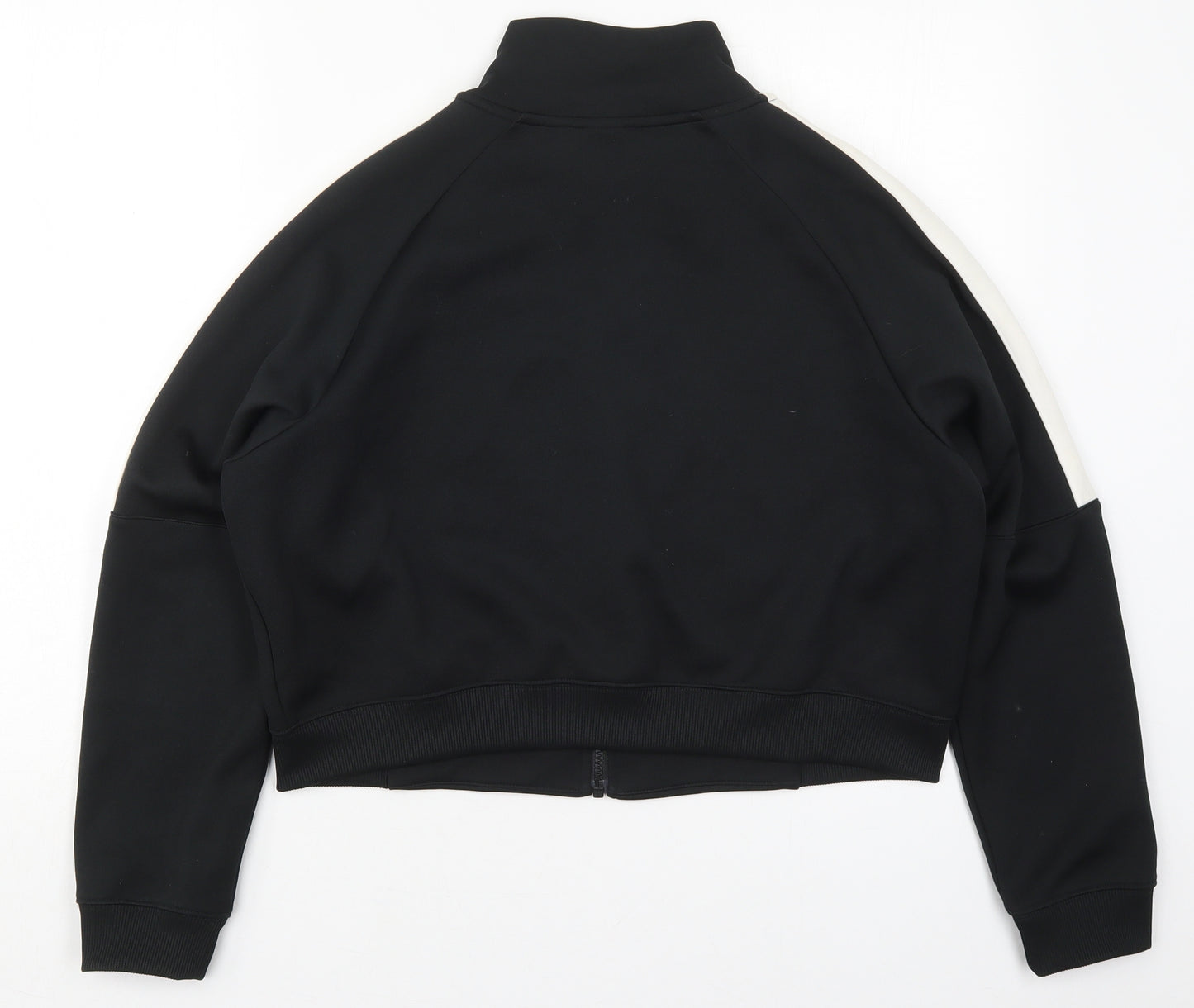 Nike Womens Black  Cotton Full Zip Sweatshirt Size L  Zip
