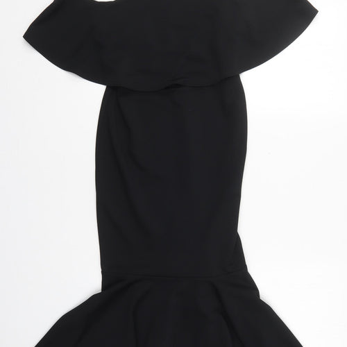 ASOS Womens Black  Polyester Fit & Flare  Size 8  Halter Pullover