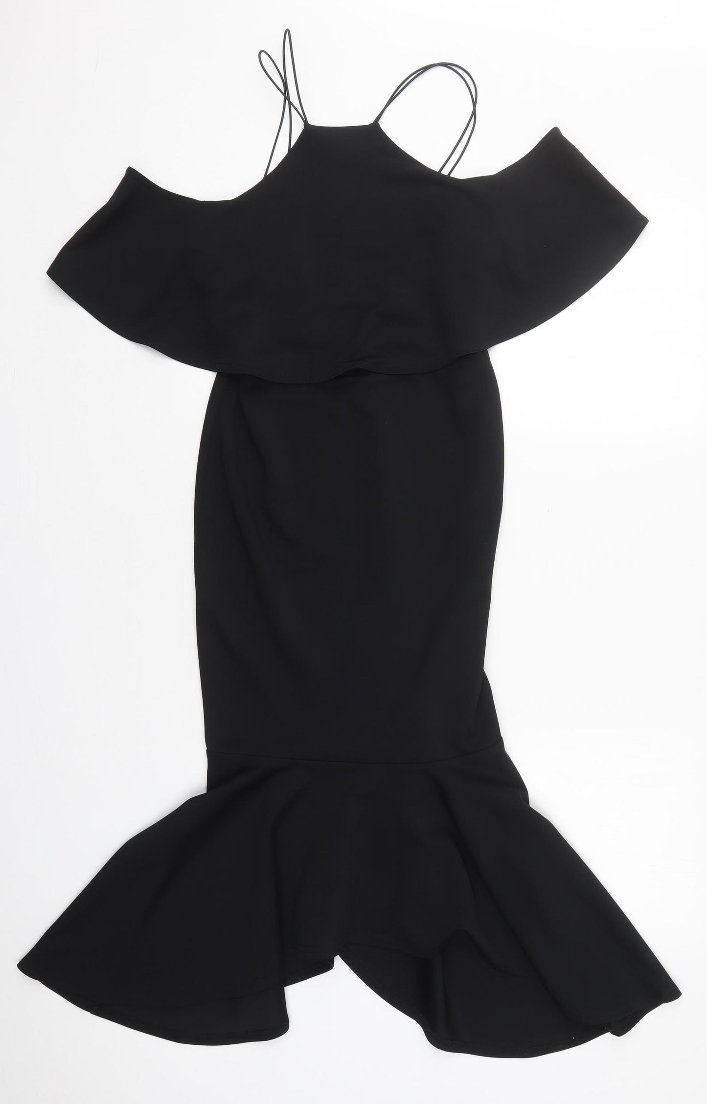ASOS Womens Black  Polyester Fit & Flare  Size 8  Halter Pullover