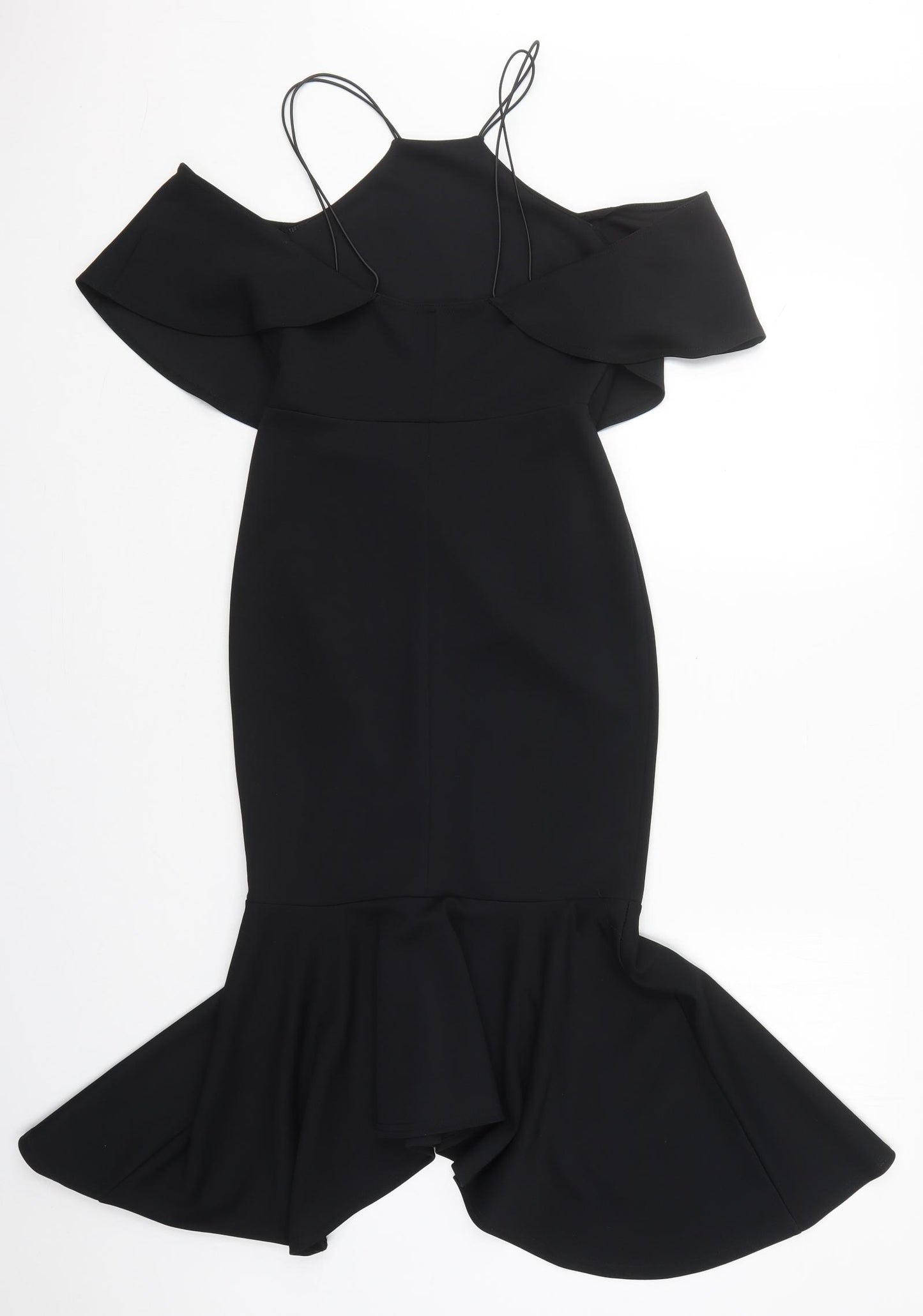 ASOS Womens Black  Polyester Fit & Flare  Size 8  Halter Pullover