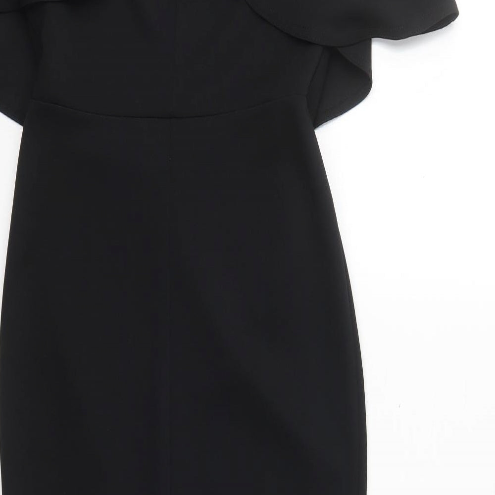 ASOS Womens Black  Polyester Fit & Flare  Size 8  Halter Pullover
