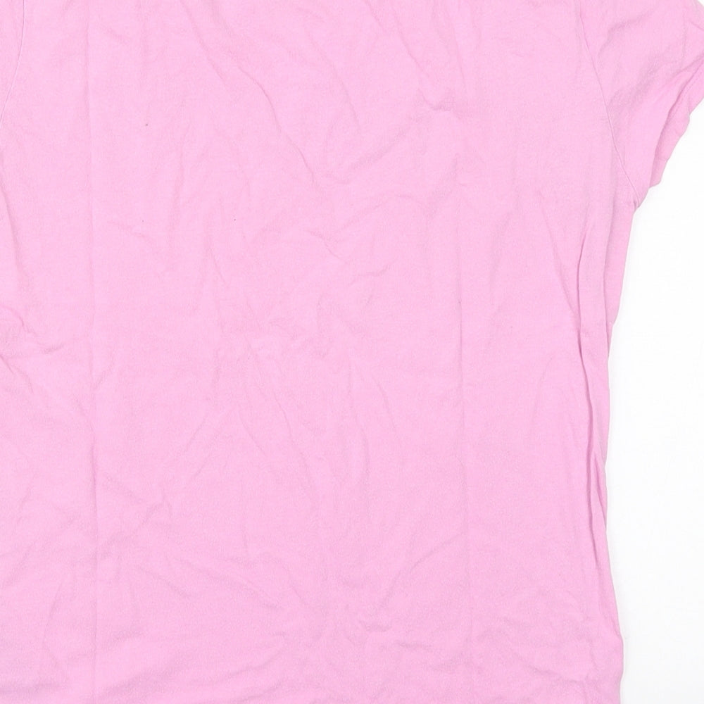 Levis Womens Pink  Cotton Basic T-Shirt Size M Crew Neck