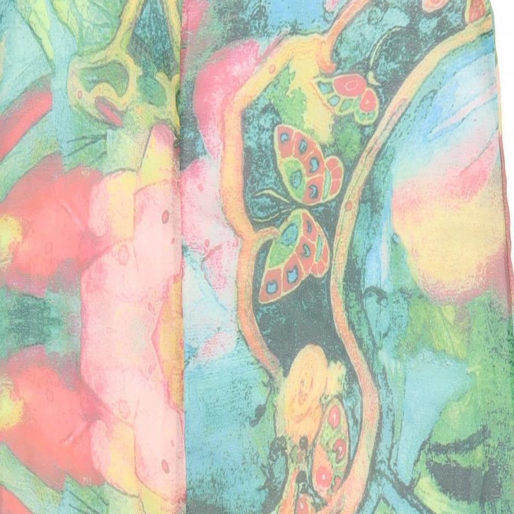 Preworn Womens Multicoloured  Polyester Tank Dress  One Size  Scoop Neck Pullover - Abstract