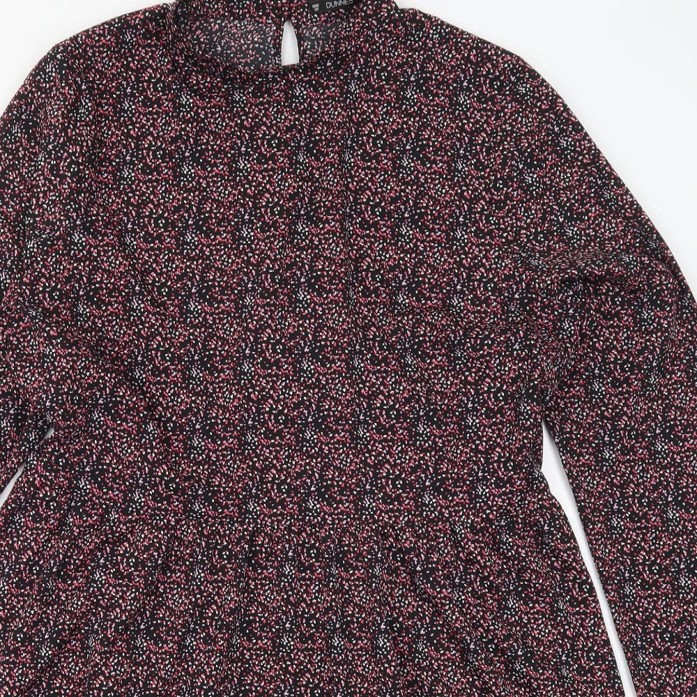 Dunnes Womens Pink Geometric Polyester A-Line  Size 20  Round Neck Button