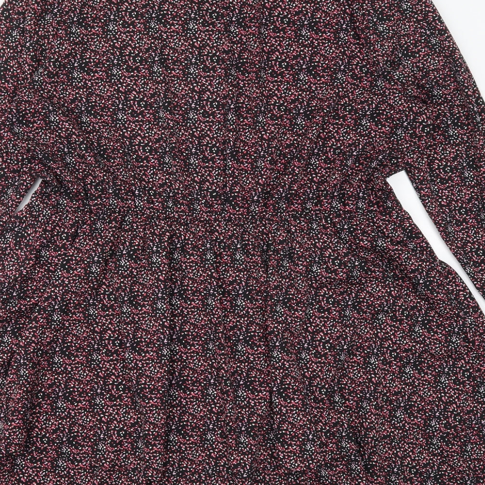 Dunnes Womens Pink Geometric Polyester A-Line  Size 20  Round Neck Button