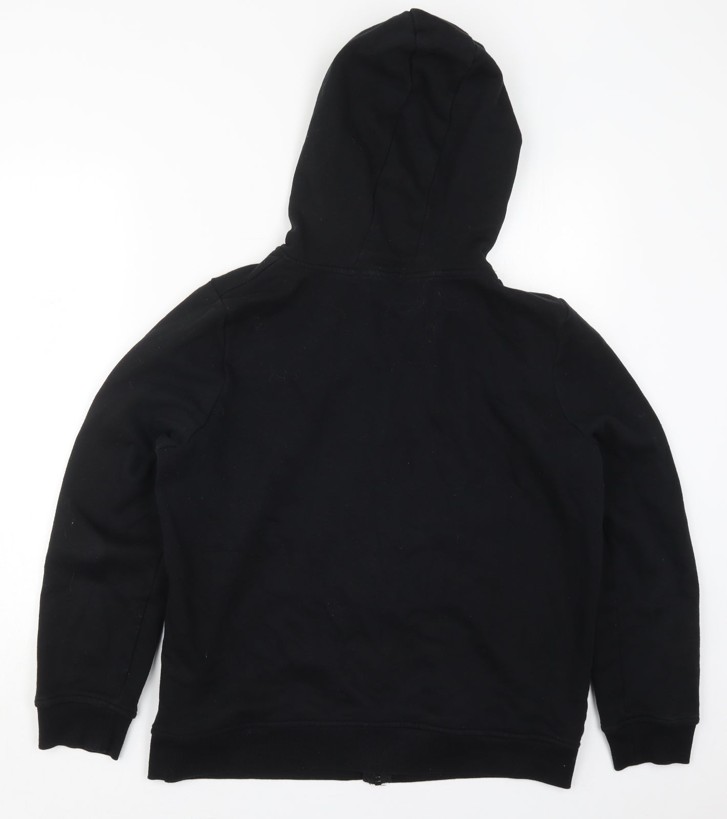 Primark Womens Black  Cotton Full Zip Hoodie Size 14  Zip