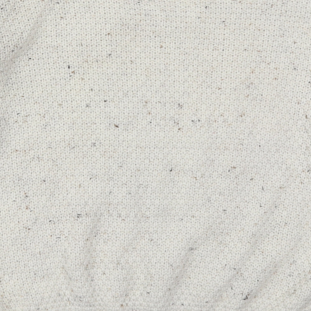 Chemistry Womens White Round Neck  Acrylic Pullover Jumper Size S