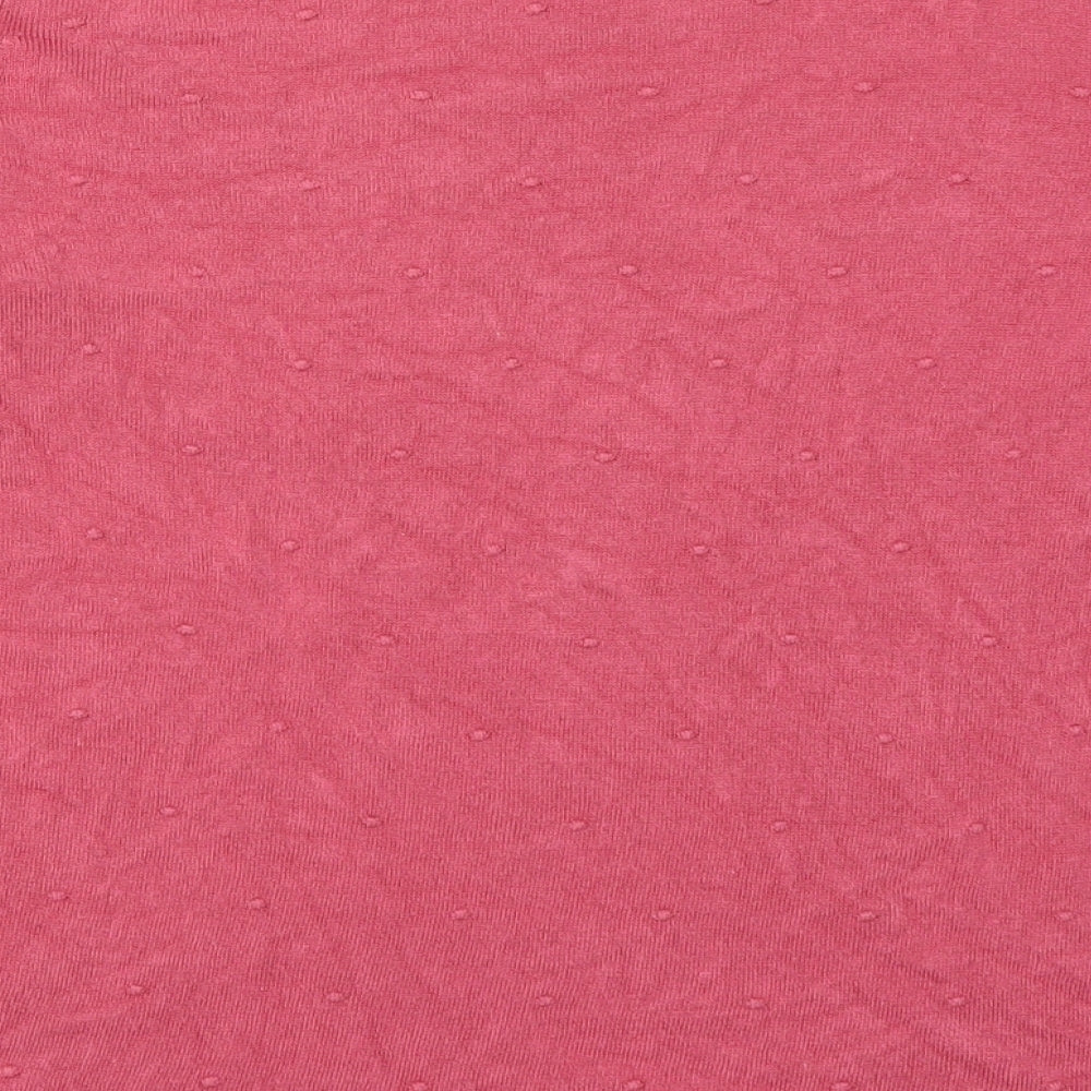 Bonmarché Womens Pink Crew Neck  Acrylic Pullover Jumper Size 14