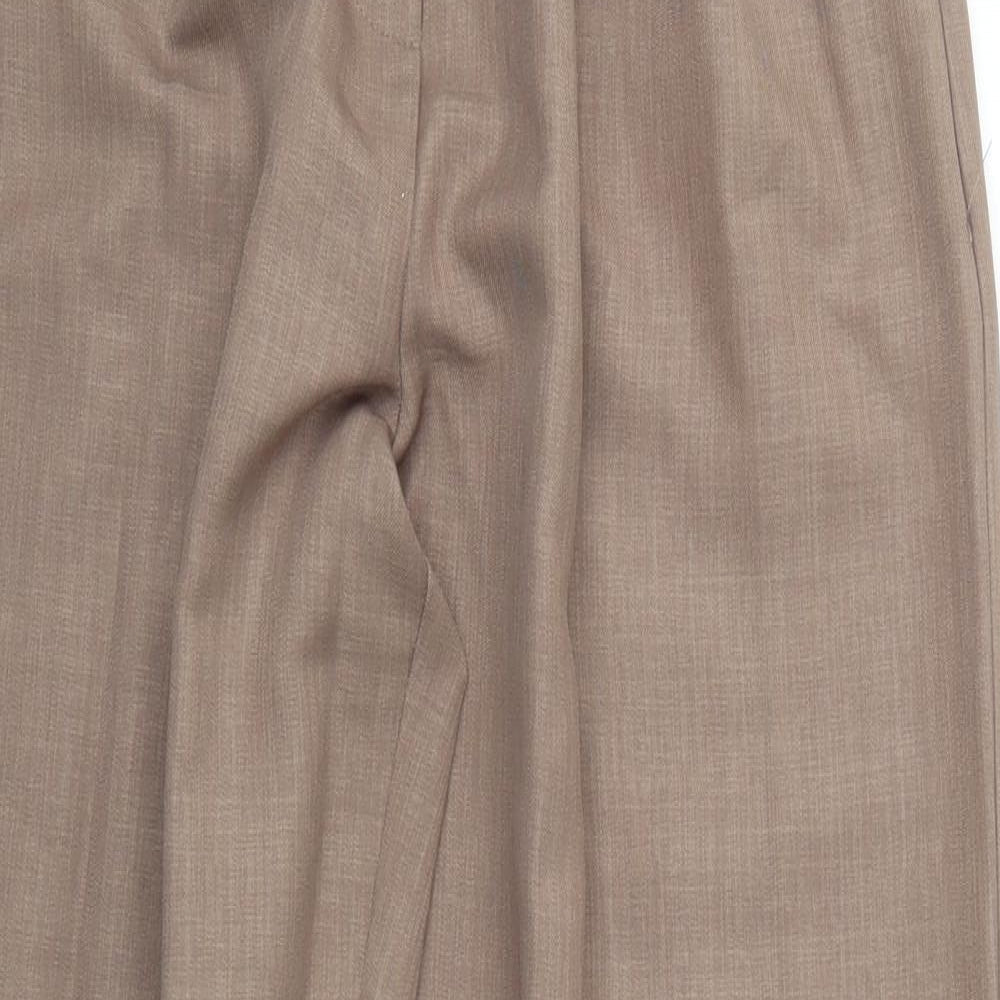 ASOS Womens Brown  Polyester Trousers  Size 8 L27.5 in Regular Hook & Eye