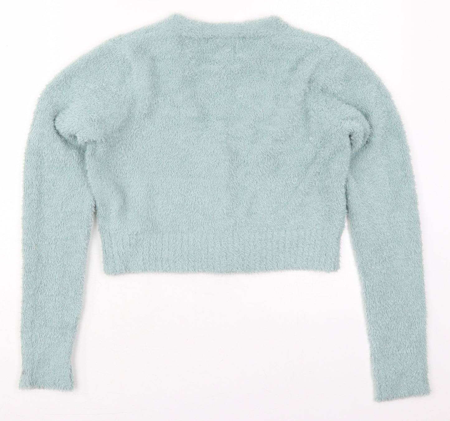 Primark Womens Green V-Neck  Polyester Cardigan Jumper Size 6