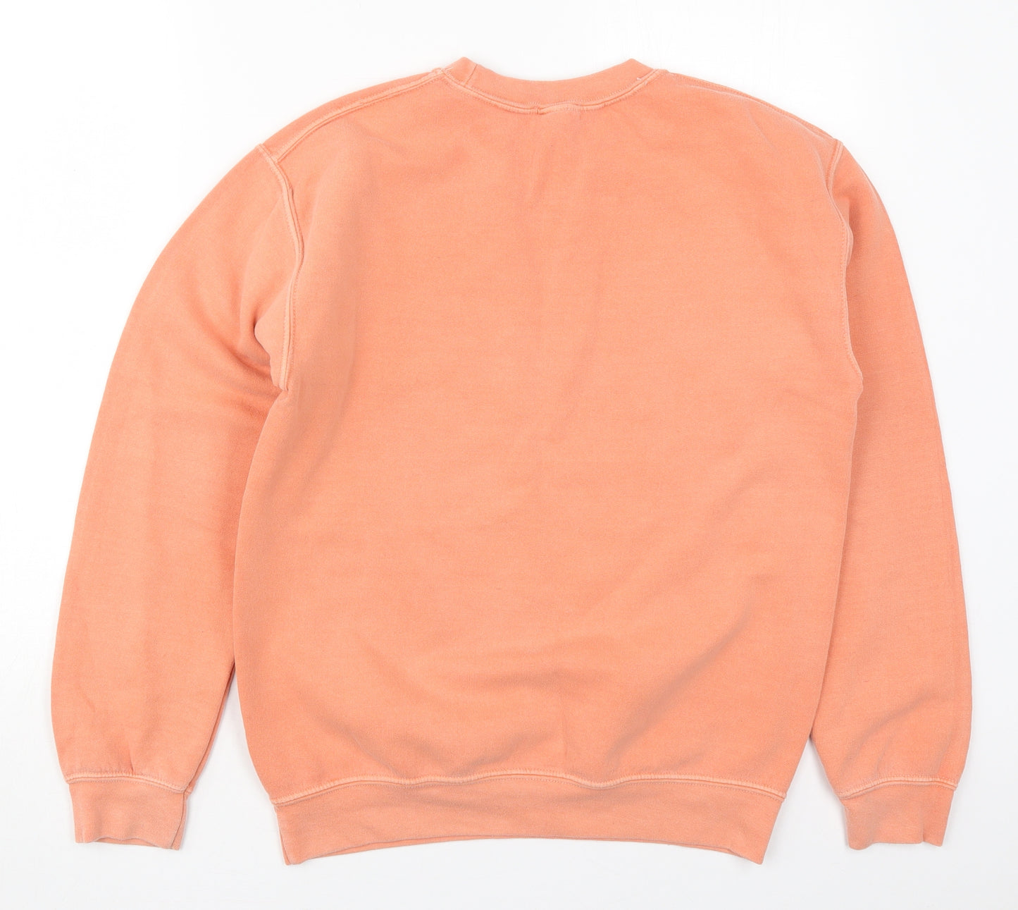 Topshop Womens Orange  Cotton Pullover Sweatshirt Size S  Pullover - Coral Coloured