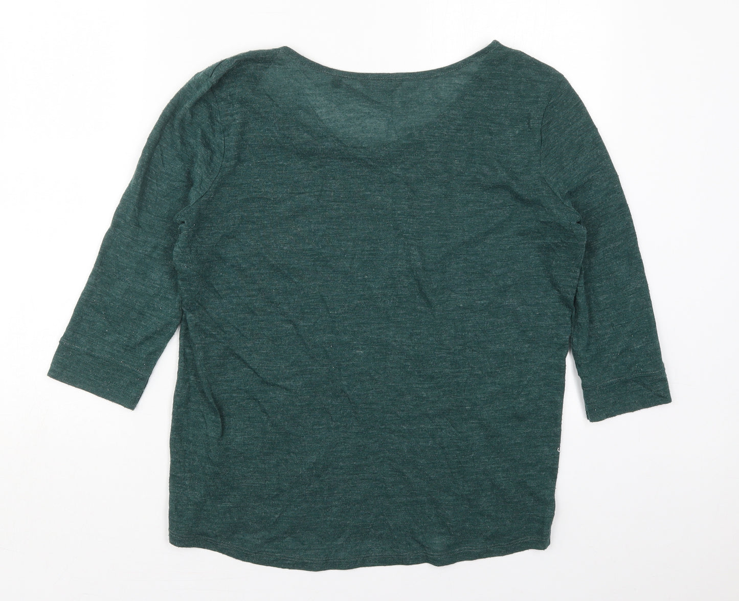 NEXT Womens Green  Polyester Basic T-Shirt Size 12 Round Neck