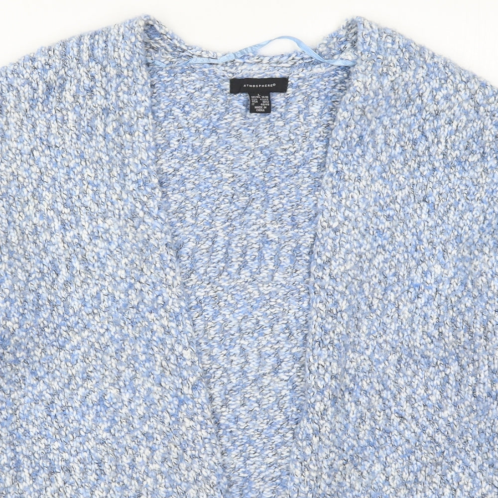 Atmosphere Womens Blue V-Neck  Polyester Cardigan Jumper Size 14