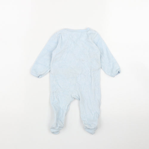 In Extenso Baby Blue  Cotton Coverall One-Piece Size 6-9 Months  Snap - Bunny