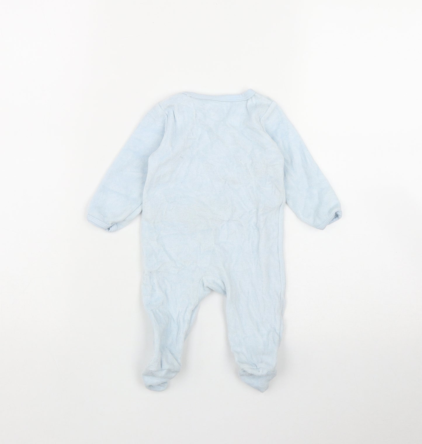 In Extenso Baby Blue  Cotton Coverall One-Piece Size 6-9 Months  Snap - Bunny