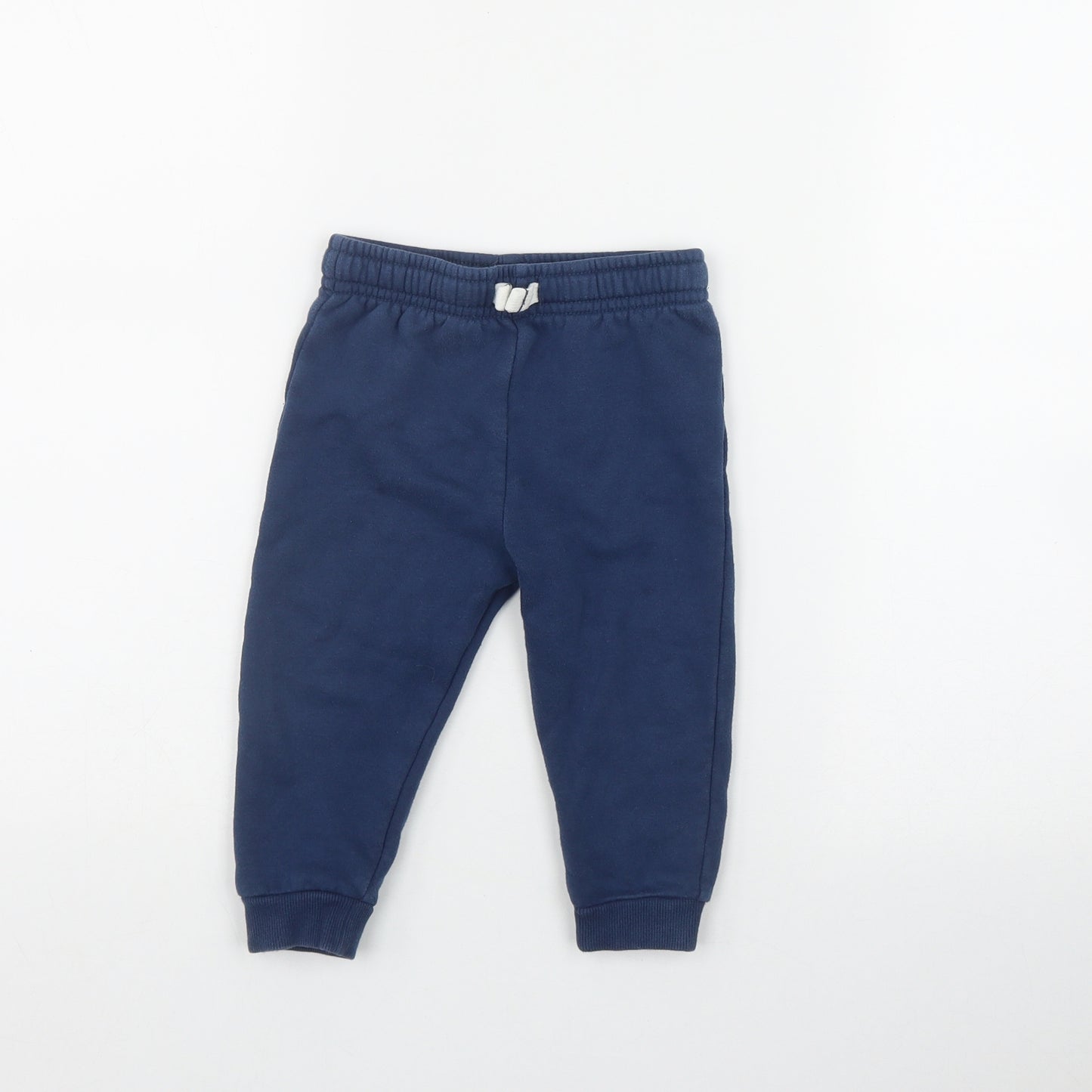 F&F Boys Blue  Cotton Jogger Trousers Size 12-18 Months