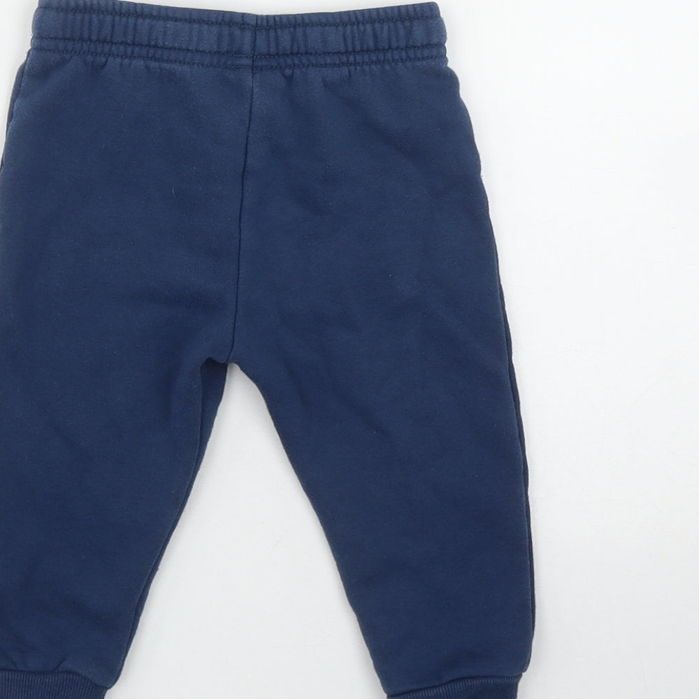 F&F Boys Blue  Cotton Jogger Trousers Size 12-18 Months