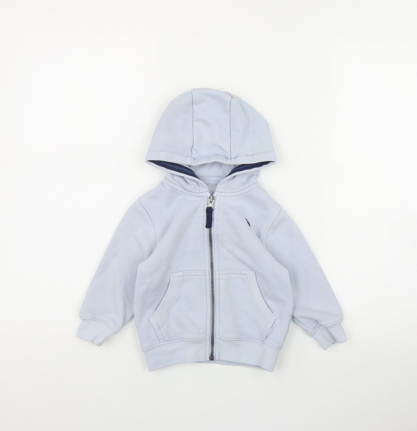NEXT Boys Blue  Cotton Full Zip Jumper Size 12-18 Months  Zip