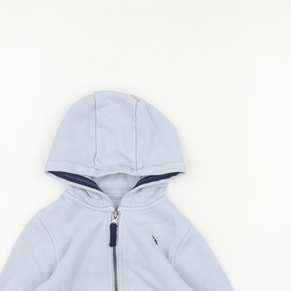 NEXT Boys Blue  Cotton Full Zip Jumper Size 12-18 Months  Zip