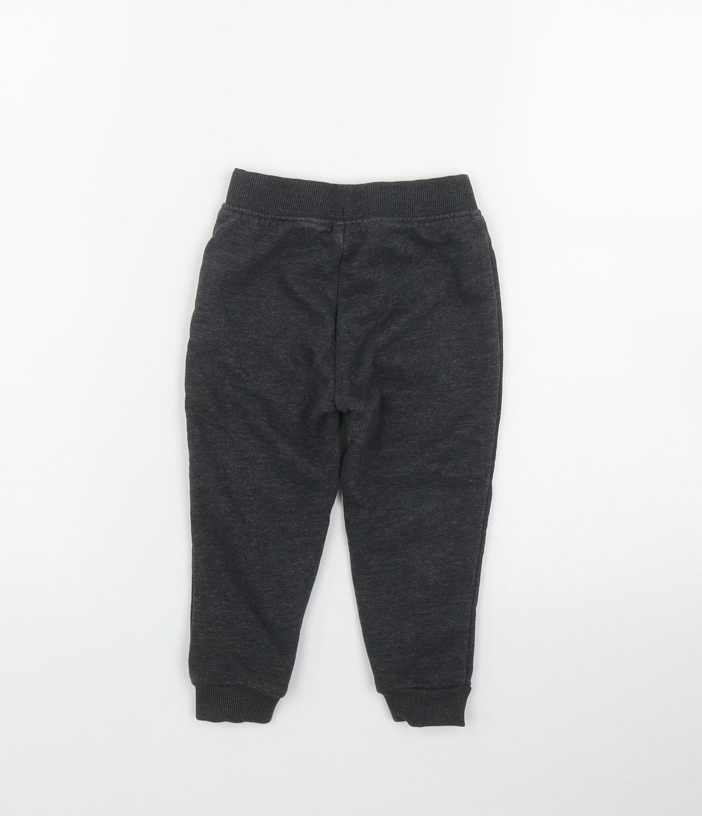 Dunnes Stores Boys Grey  Cotton Jogger Trousers Size 12-18 Months   - 'Always have fun'