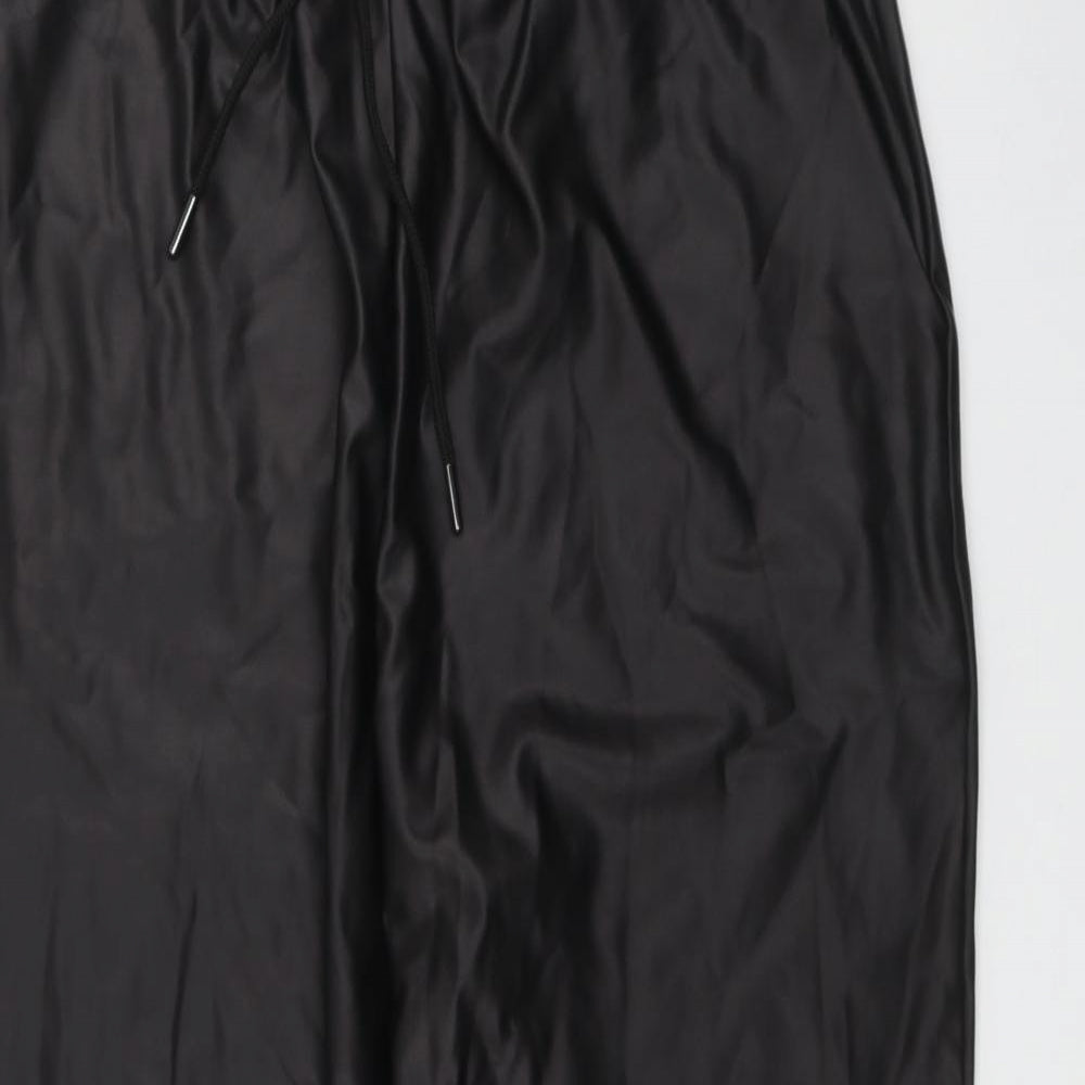 ASOS Womens Black  Polyester Jogger Trousers Size 16 L29 in Regular