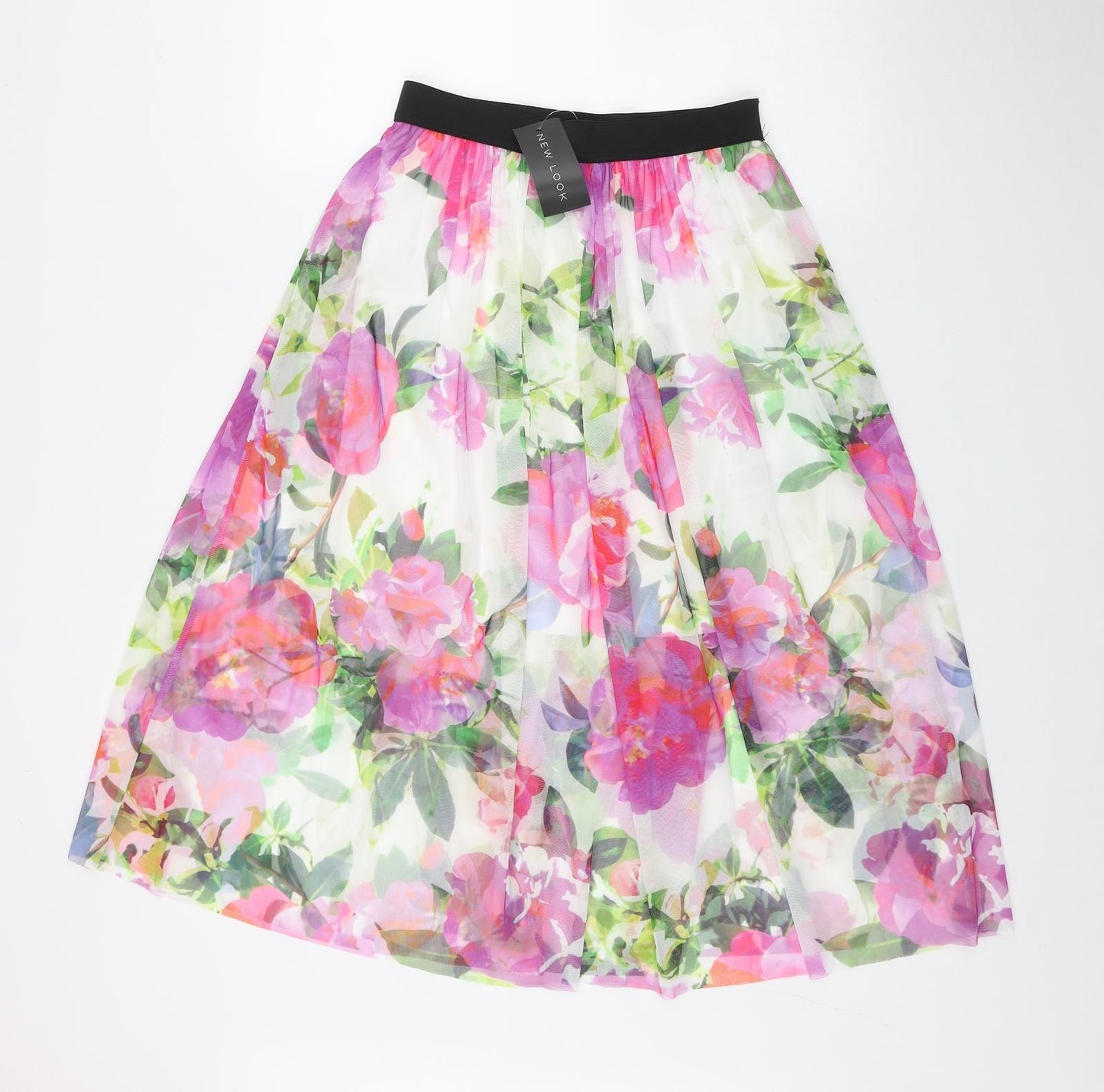 New Look Womens Multicoloured  Polyester Flare Skirt Size 12