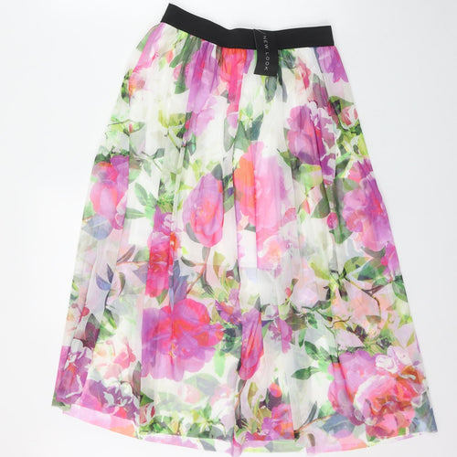 New Look Womens Multicoloured  Polyester Flare Skirt Size 12