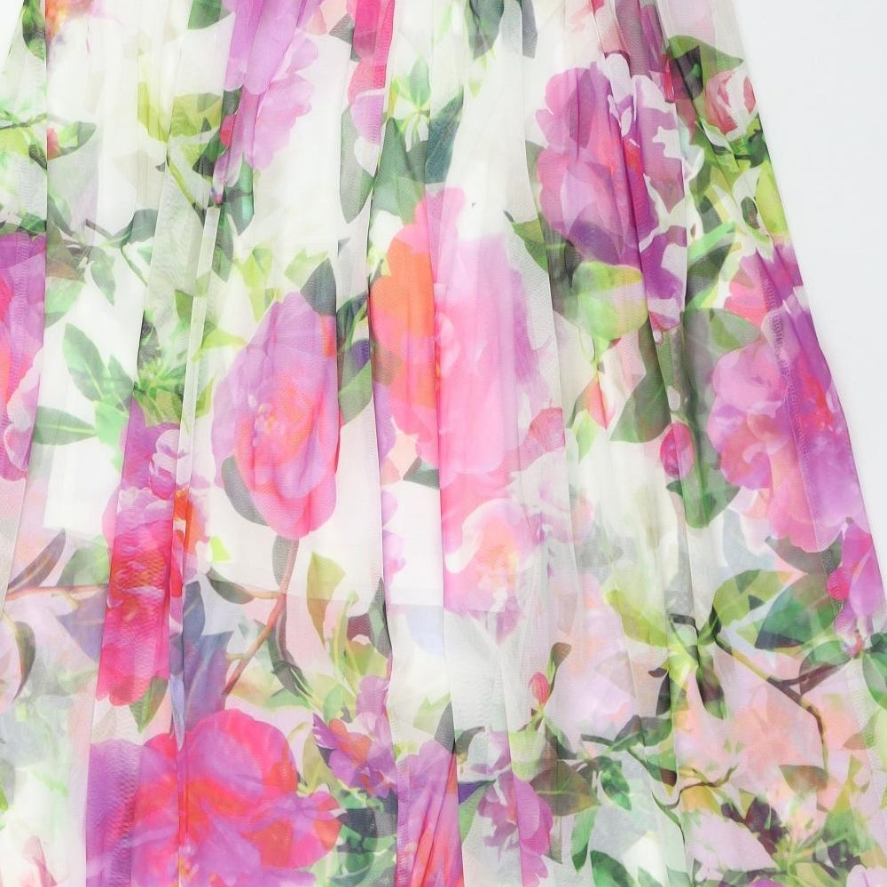 New Look Womens Multicoloured  Polyester Flare Skirt Size 12