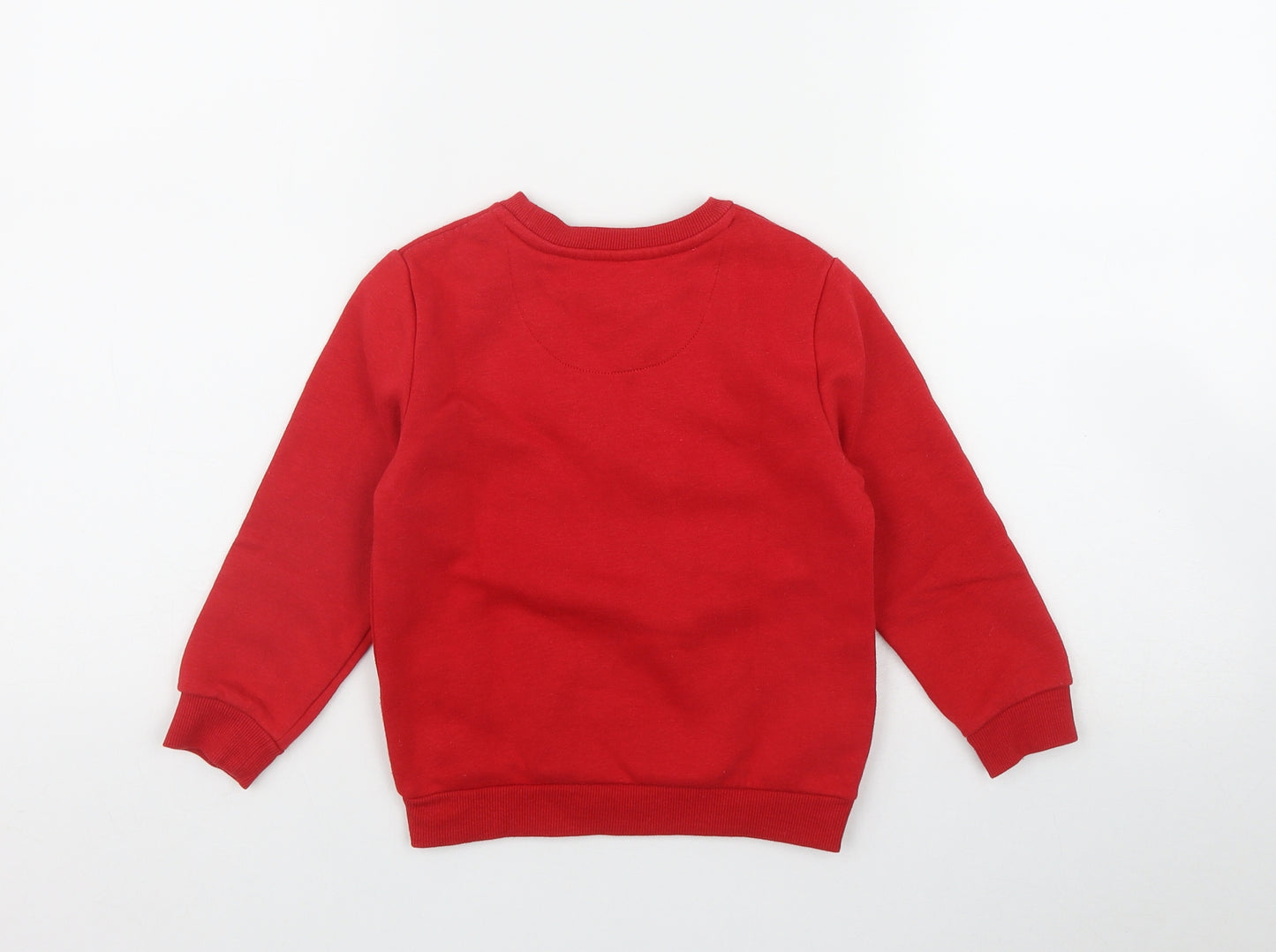 Primark Boys Red  Cotton Pullover Sweatshirt Size 3-4 Years   - 'Be Kind'