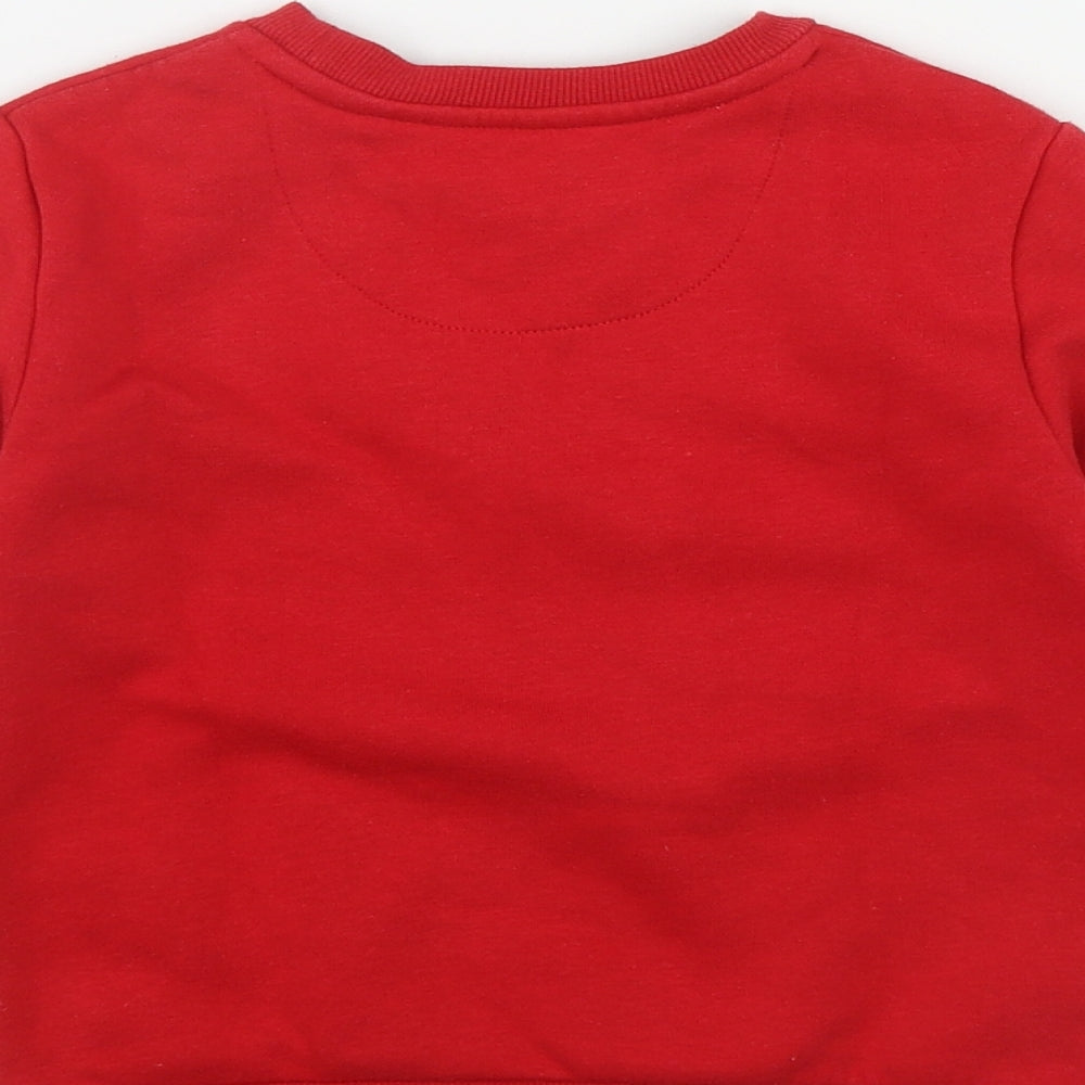 Primark Boys Red  Cotton Pullover Sweatshirt Size 3-4 Years   - 'Be Kind'