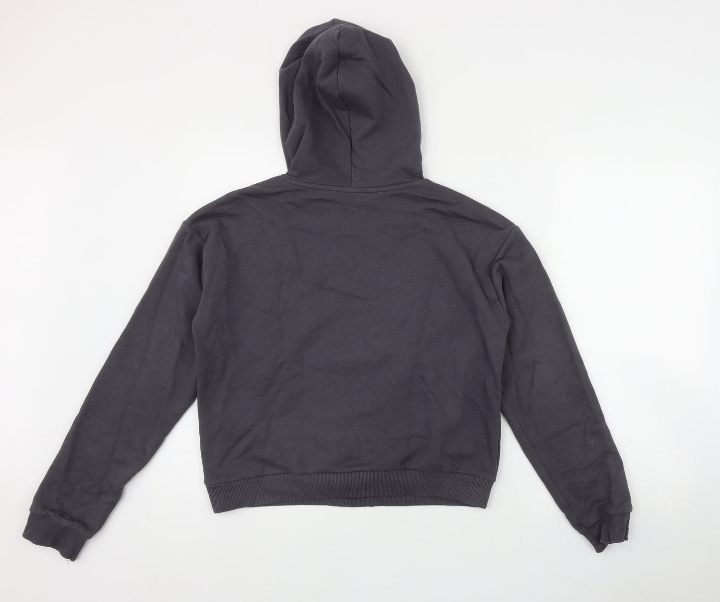 New Look Girls Grey  Cotton Pullover Hoodie Size 14-15 Years   - 'Happy Howlidays'