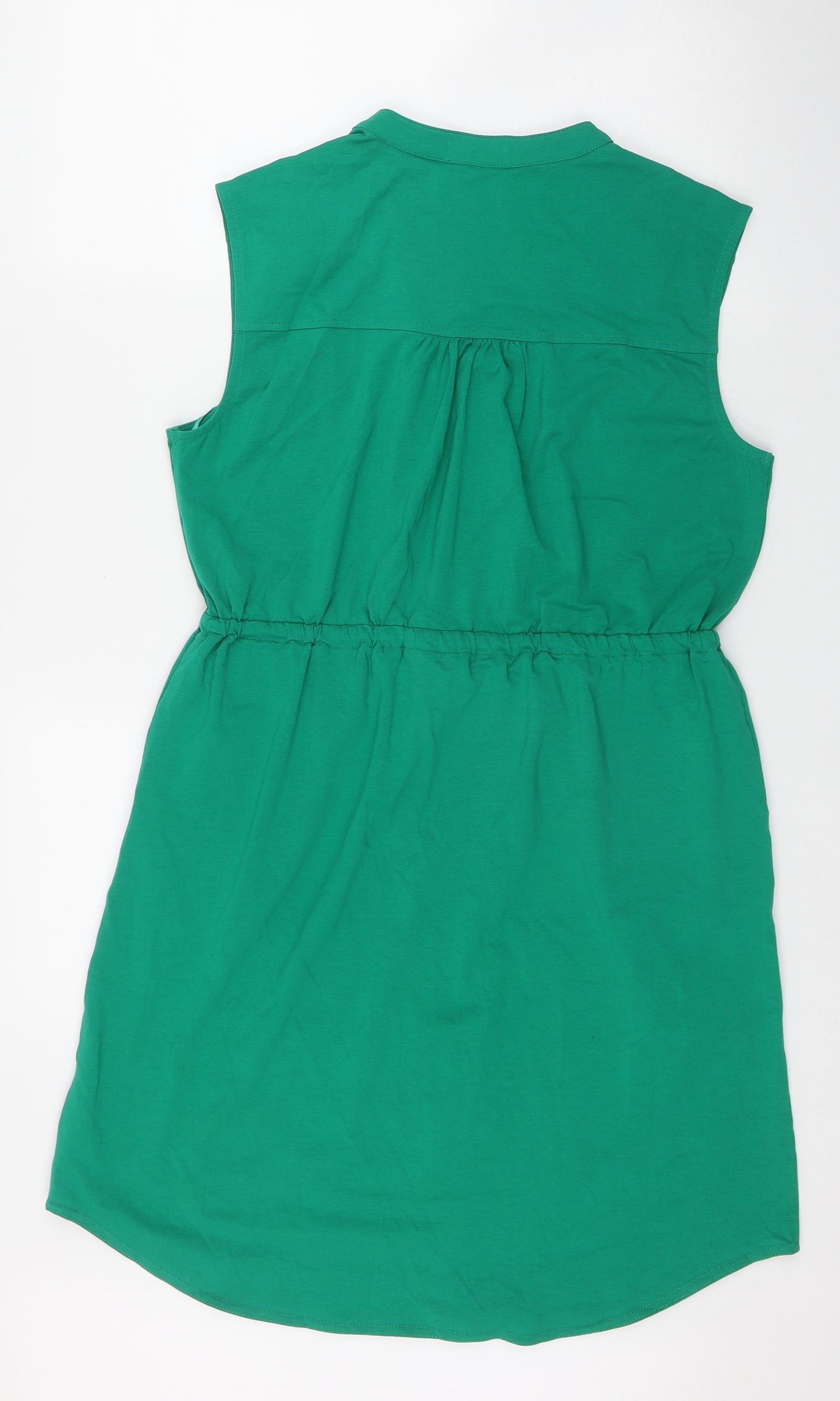 Apricot Womens Green  Cotton A-Line  Size 12  V-Neck Zip