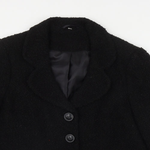 Edinburgh Woolen Mill  Womens Black   Jacket  Size 18  Button