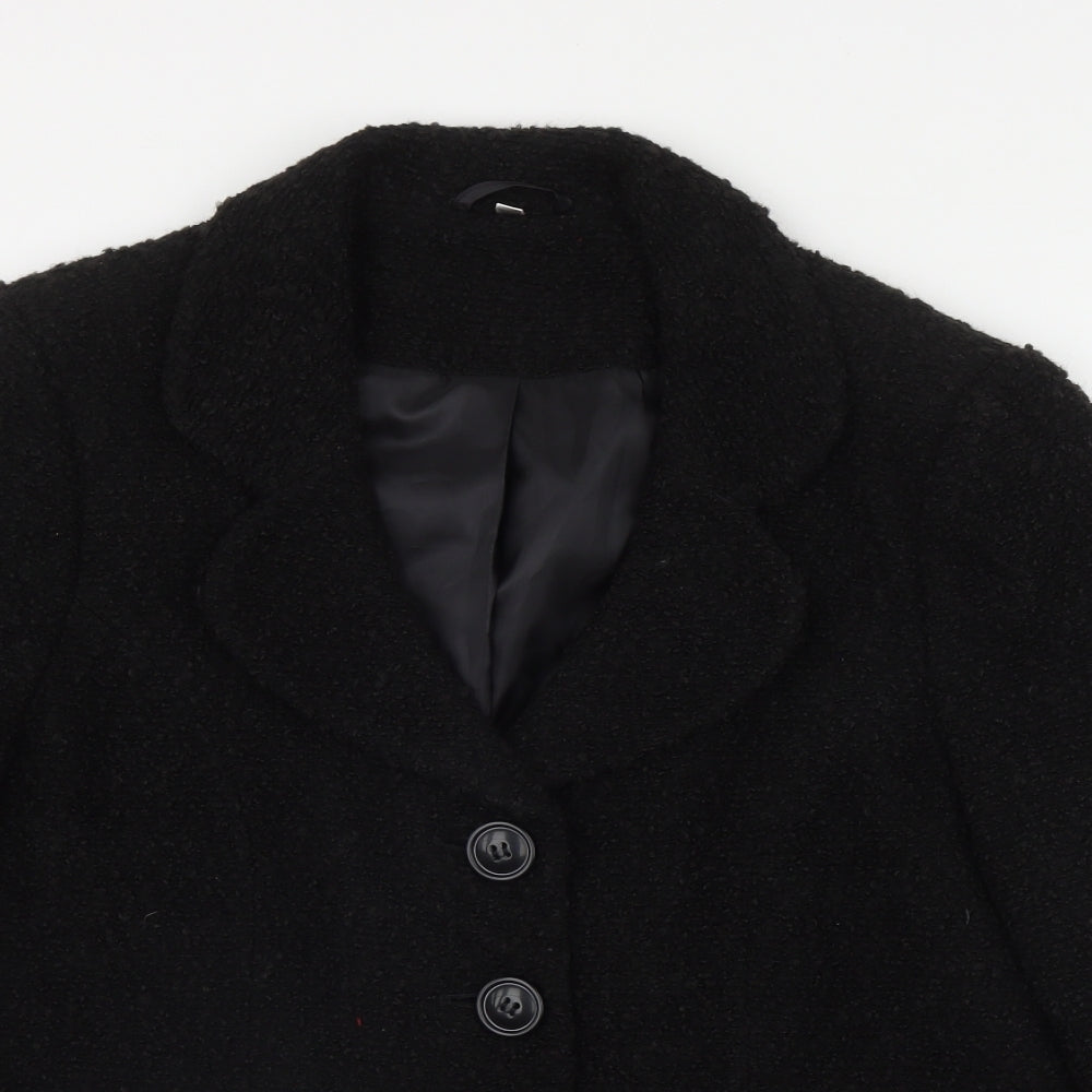 Edinburgh Woolen Mill  Womens Black   Jacket  Size 18  Button