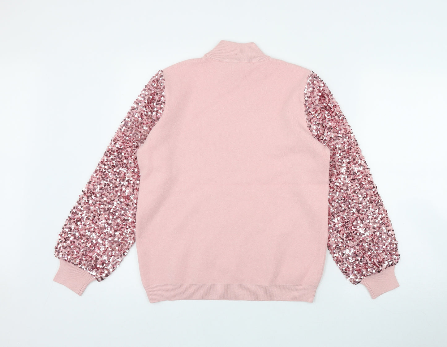 Dunnes Stores Womens Pink High Neck  Viscose Pullover Jumper Size 6