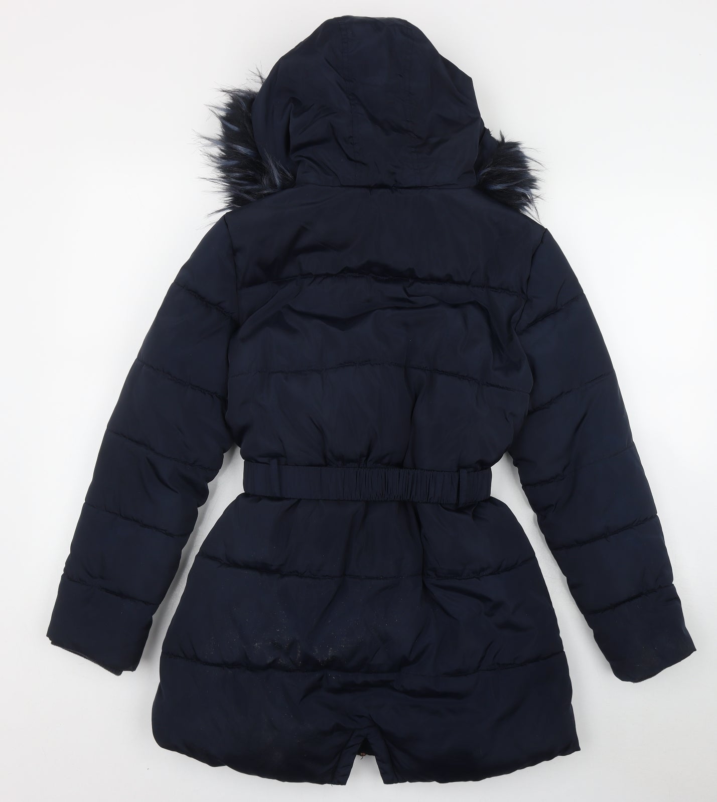 Matalan Girls Blue   Puffer Jacket Coat Size 12 Years  Zip