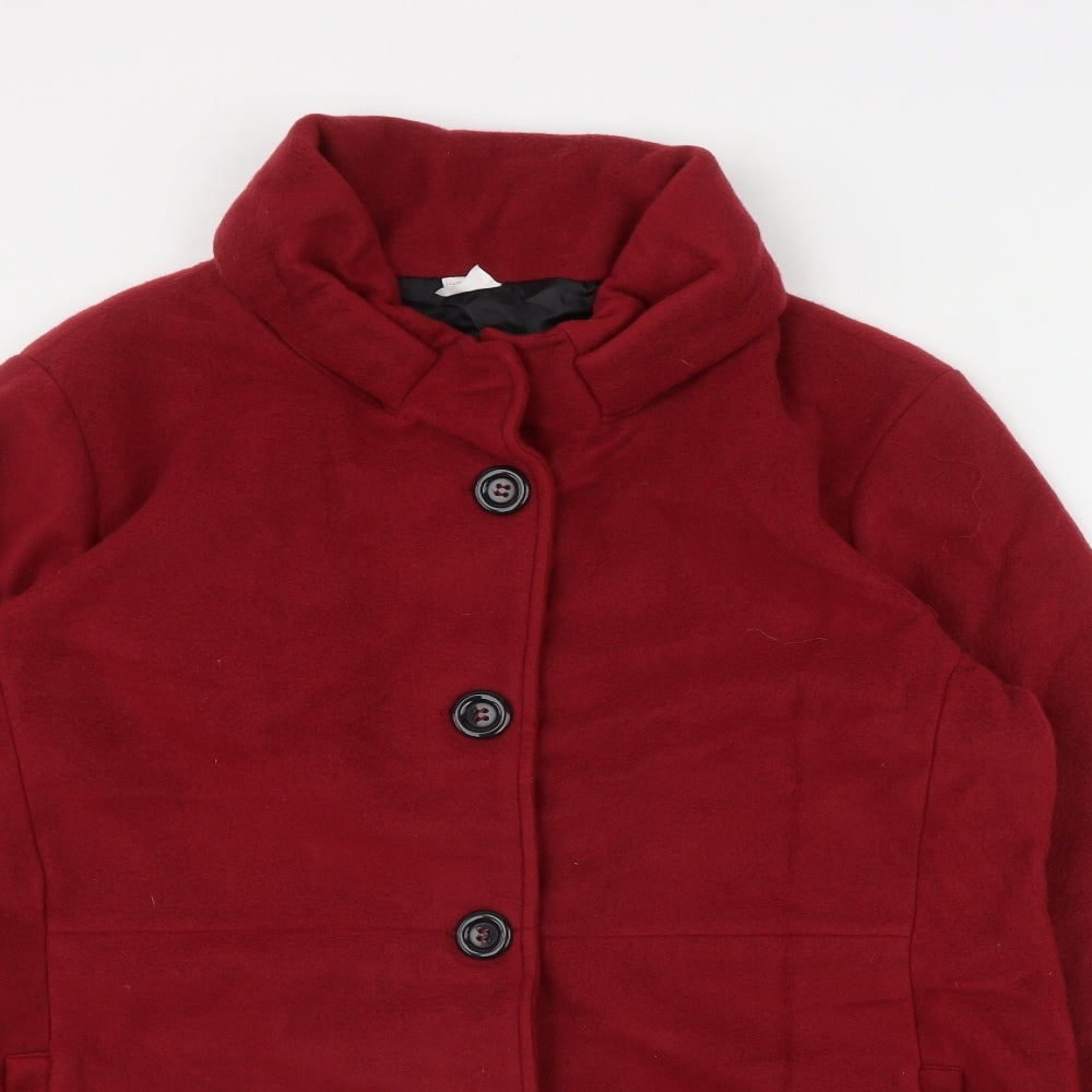 Gabriella Vincenza Womens Red   Jacket  Size 16  Button