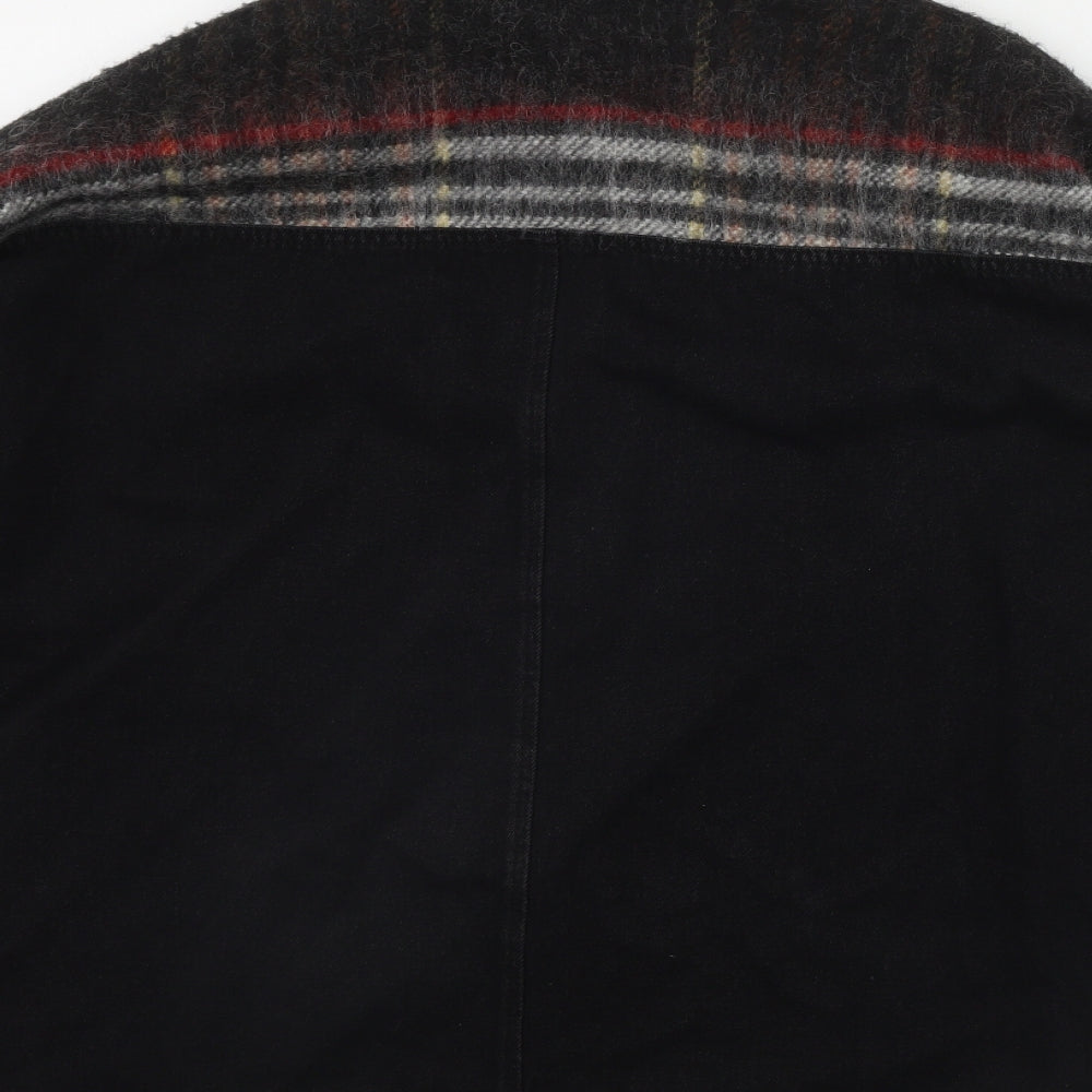 Zara Womens Black Plaid  Jacket  Size XS  Snap